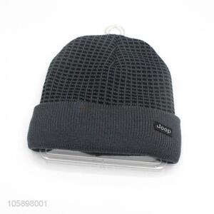 High Quality Plaid Knitted Warm Cap Man's Beanie