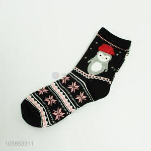 Hot selling women festive knitted polyester home socks