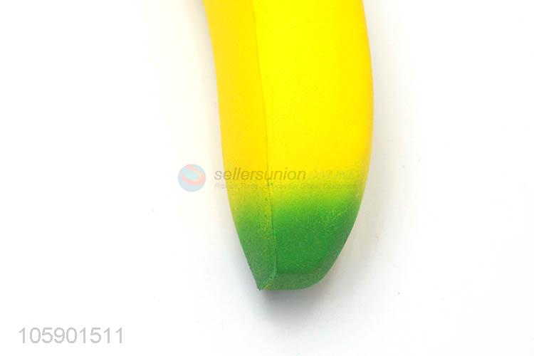 Popular promotional pu material banana key chain key rings