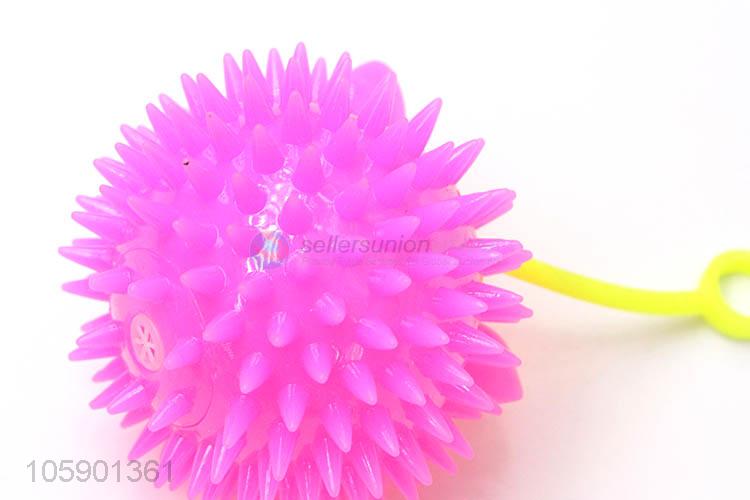 Premium quality kids pvc music spiky bouncy balls with light