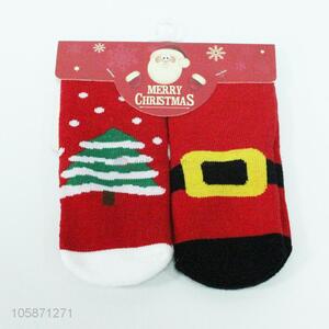 Wholesale 2pairs Christmas socks kids winter socks