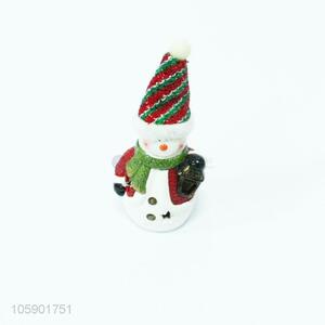 Hot selling christmas snowman ceramic crafts christmas decoration