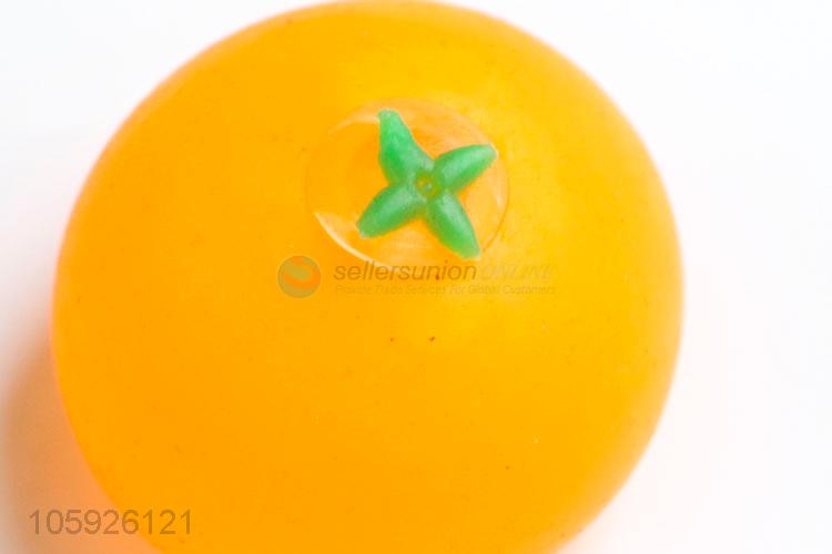 Manufacturer custom kids stress toy orange venting ball