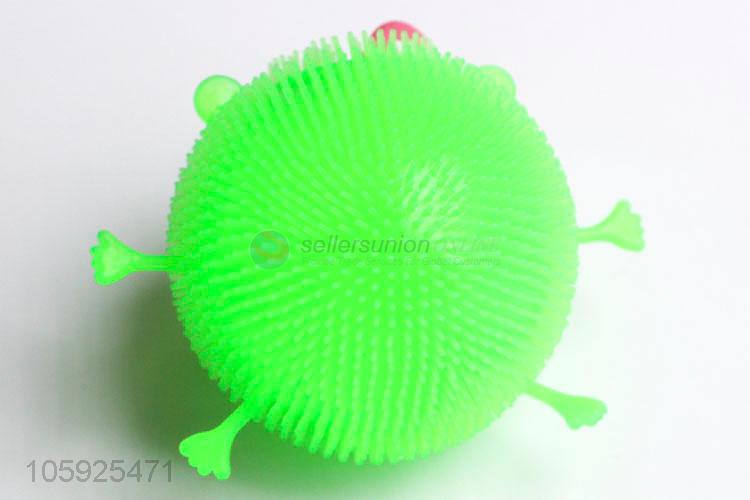 Superior quality kids TPR puffer ball spiky smiling ball