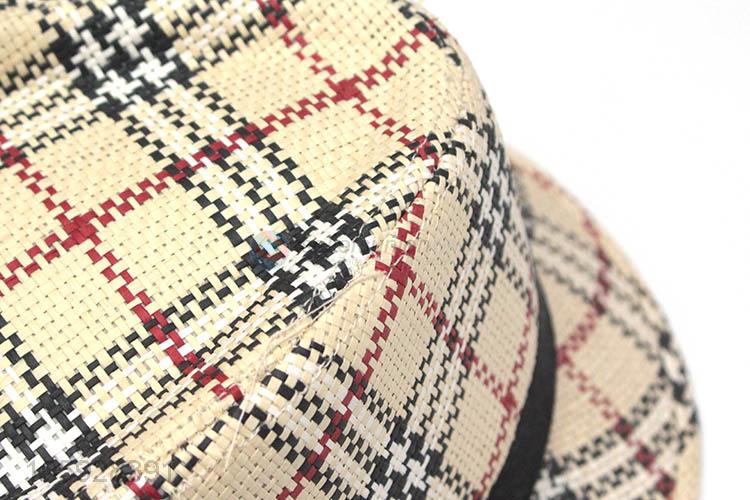 Wholesale unique design hat classic plaid top hat