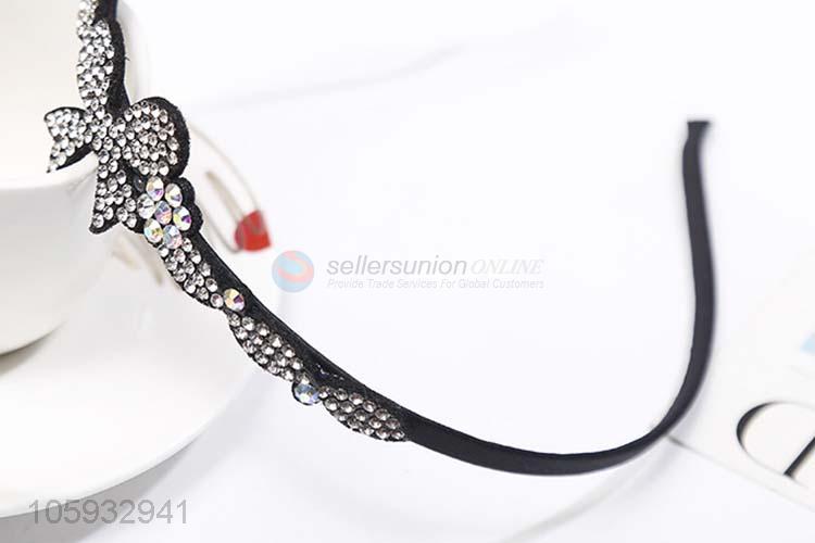 New Arrival Diamond Bowknot Hair Hoop Iron Hair Clasp