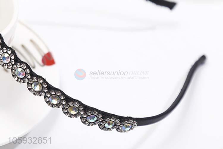 Factory Supply Fashion Diamond Iron Hair Hoop For Women