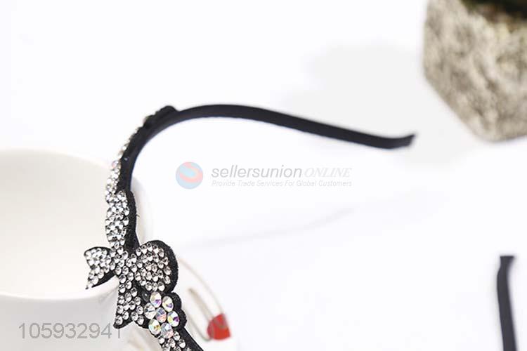 New Arrival Diamond Bowknot Hair Hoop Iron Hair Clasp