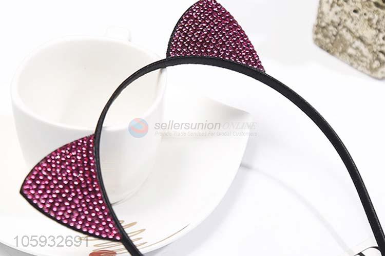 Good Quality Diamond Cat Ear Hair Hoop Fashion Headband