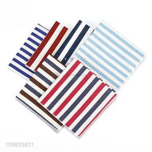 Color Striped Pattern Business Handkerchief For Man