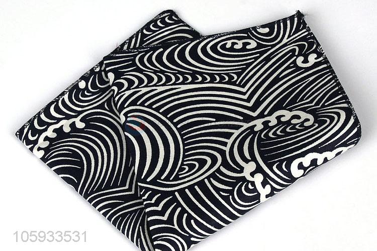 Fashion Printing Cotton Men Business Handkerchief