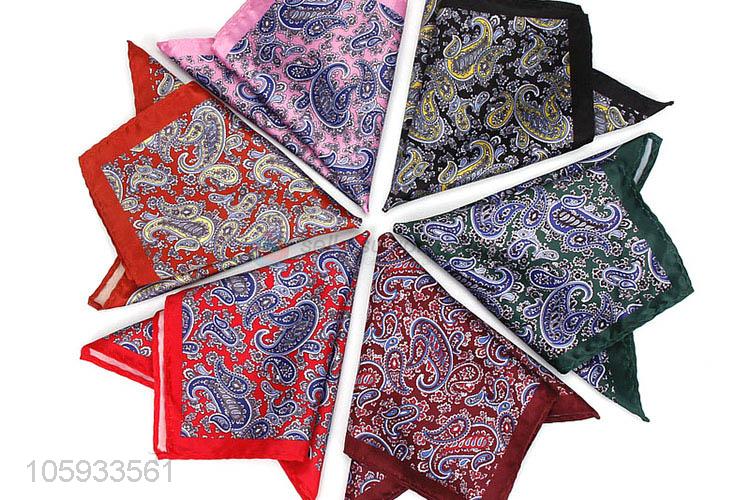 Popular Printed Polyester Pocket Squares For Men