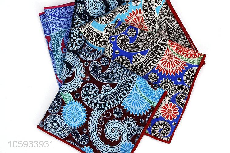 Cool Printed Cotton Handkerchief Men Pocket Square