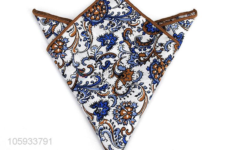 Fashion Flower Pattern Business Pocket Squares For Men