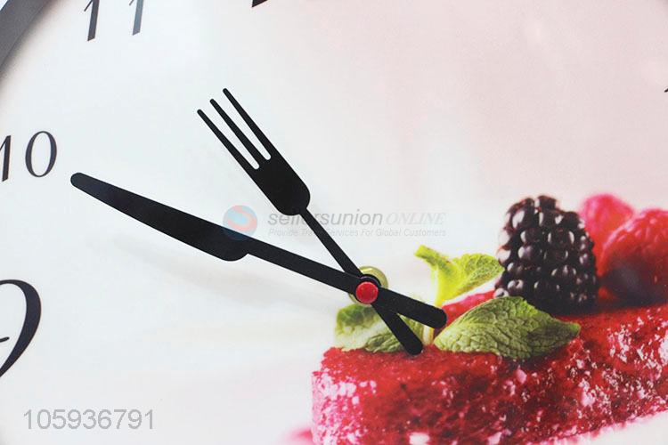 Creative Fork Knife Design Pointer Wall Clock