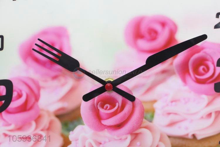 Wholesale Cupcake Pattern Household Hanging Clock