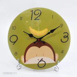 Lovely Monkey Pattern Round Household Wall Clock