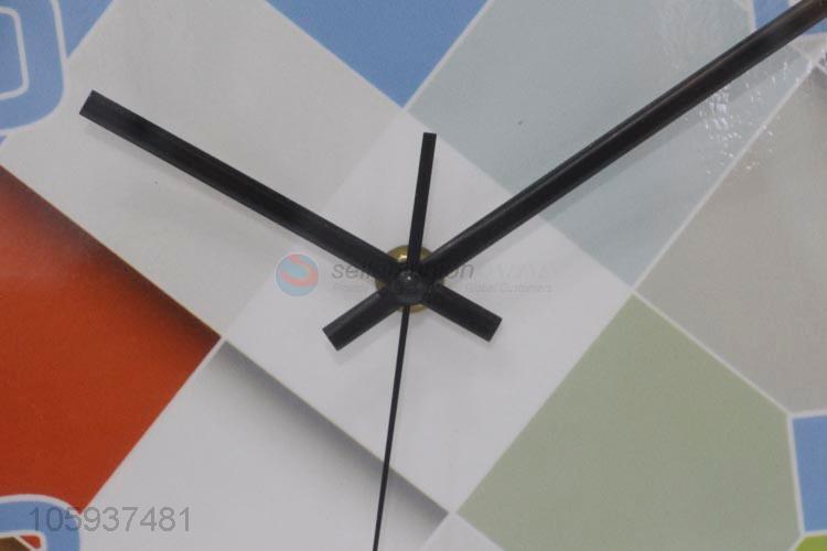 Custom Colorful Round Stainless Iron Wall Clock