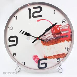 Modern Style Dessert Pattern Round Wall Clock