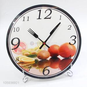 Newest Fruit Pattern Round Wall Clock For Household