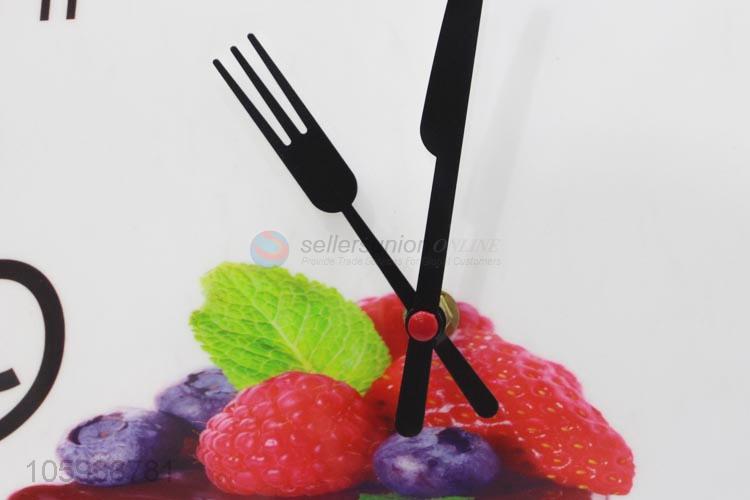 Good Quality Colorful Dessert Pattern Wall Clock