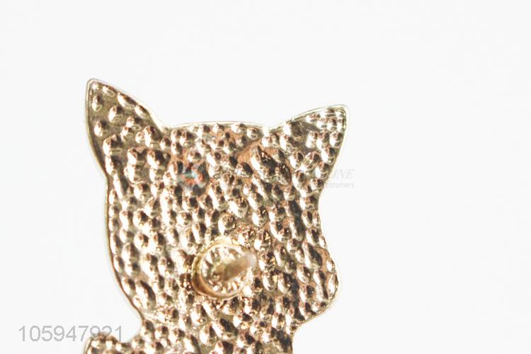 Factory Wholesale Cute Dog Shape Alloy Brooch