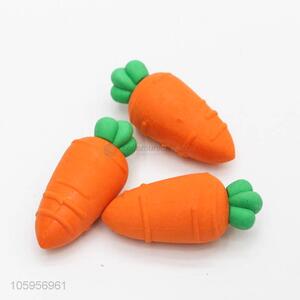 Hot 3d vegetable series mini carrot shaped eraser for student