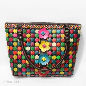 Modern Style Colorful Coconut Shell Accessories Shoulder Bag