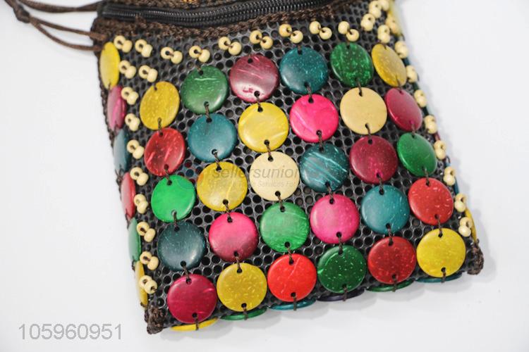 New Design Handmade Beads Coin Bag Ladies Phone Bag