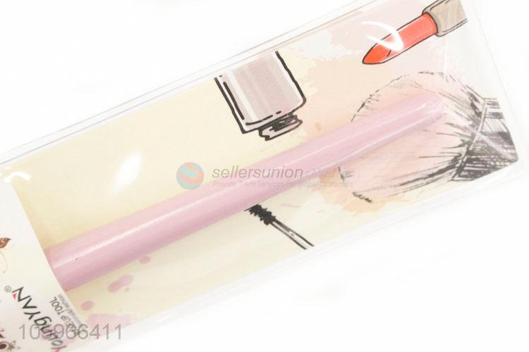 Wholesale custom cheap pink plastic handle eyeliner brush