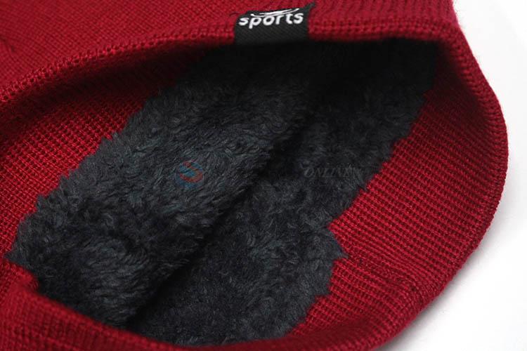 Winter hat women/men beanie plus velvet knitted warm caps