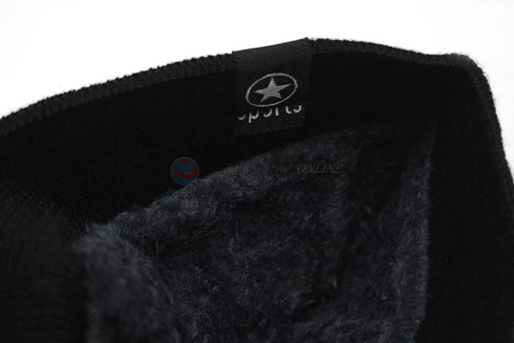 Bottom price winter hat women/men beanie plus velvet knitted warm caps