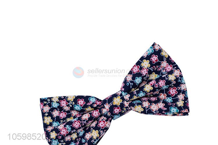 Popular design custom flower printed bow tie for men