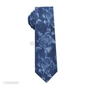 Wholesale cheap custom flower printed necktie for men