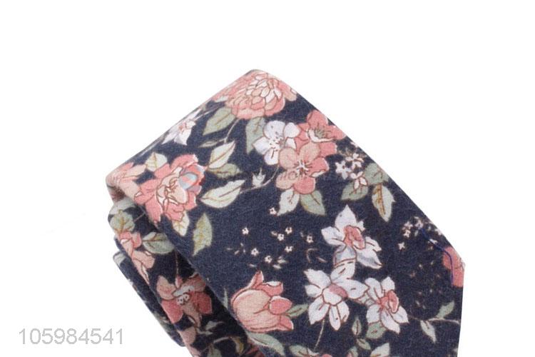 Low price fashion beautiful floral print skinny neckties