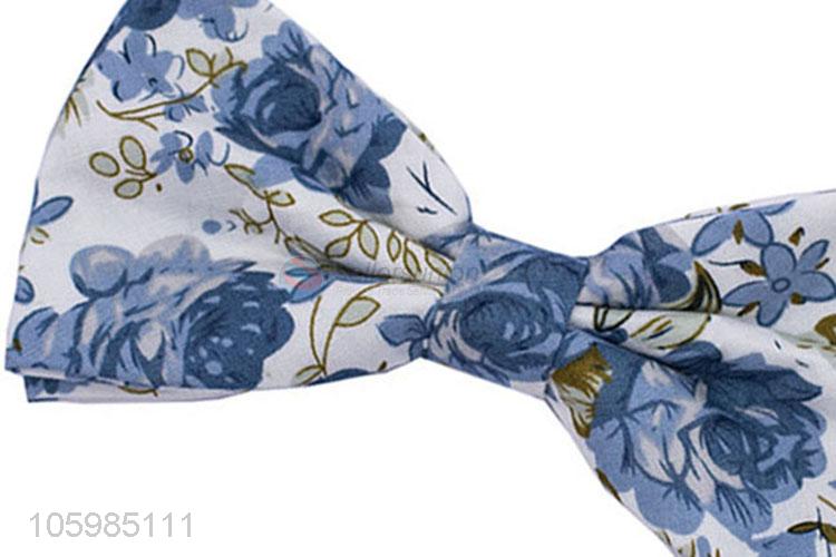 High sales flower printed 100% cotton men bow tie