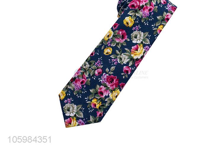 China manufacturer custom flower printed necktie for men