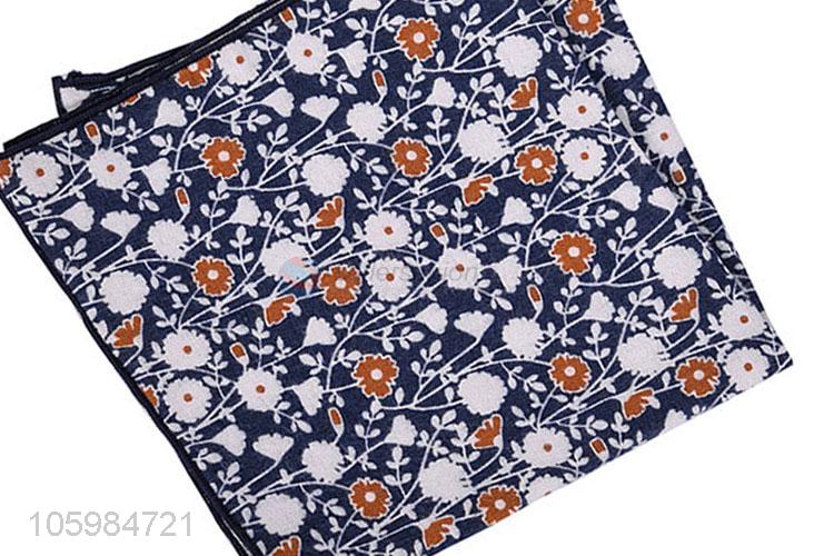 Best quality 25*25cm custom men cotton suit pocket square