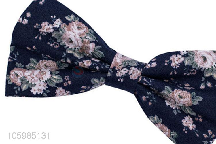 ODM factory custom flower printed bow tie for men