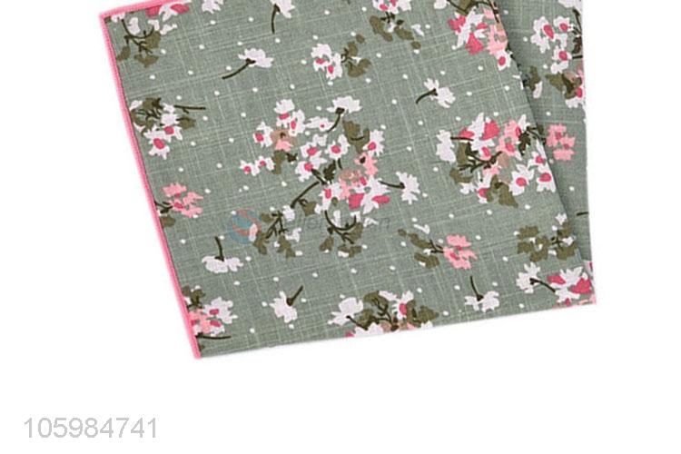 Wholesale popular beautiful floral print suit pocket square