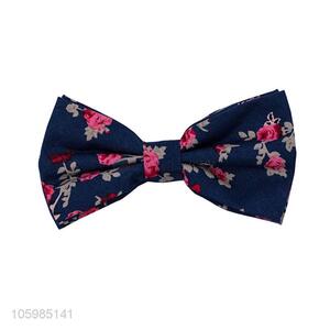 Competitive price fashion beautiful floral print bow tie