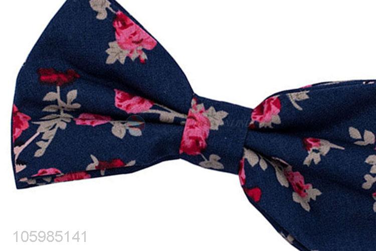 Competitive price fashion beautiful floral print bow tie