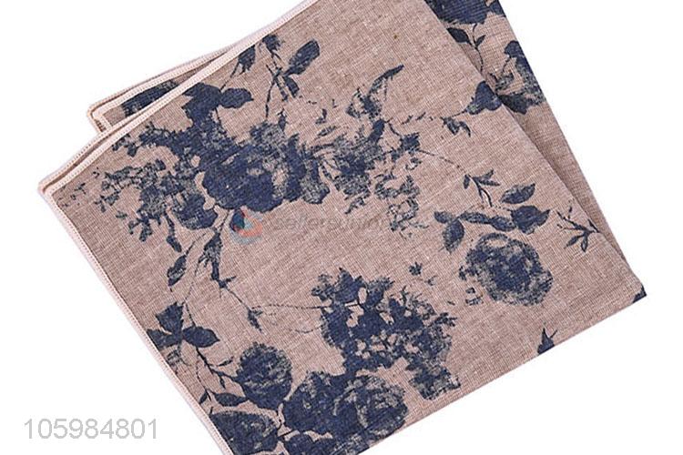 New arrival beautiful floral print suit pocket square