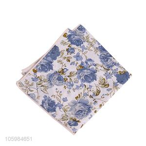 Bottom price delicate floral print pocket square/handkerchief