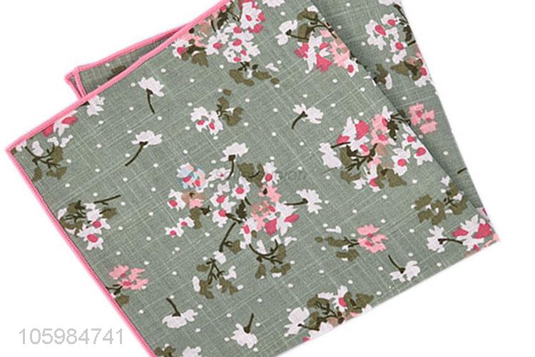 Wholesale popular beautiful floral print suit pocket square