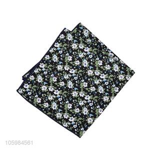 High quality beautiful floral print suit pocket square