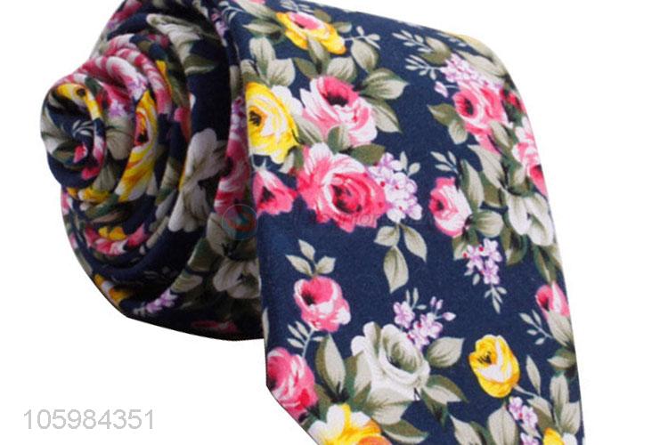 China manufacturer custom flower printed necktie for men