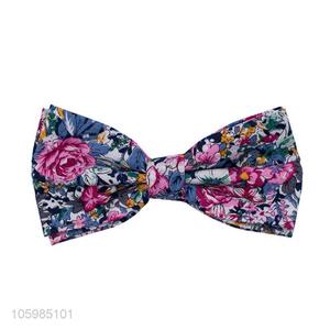 Professional supply delicate bow tie floral print bow tie