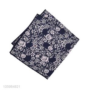 China wholesale custom logo 100% cotton men pocket square