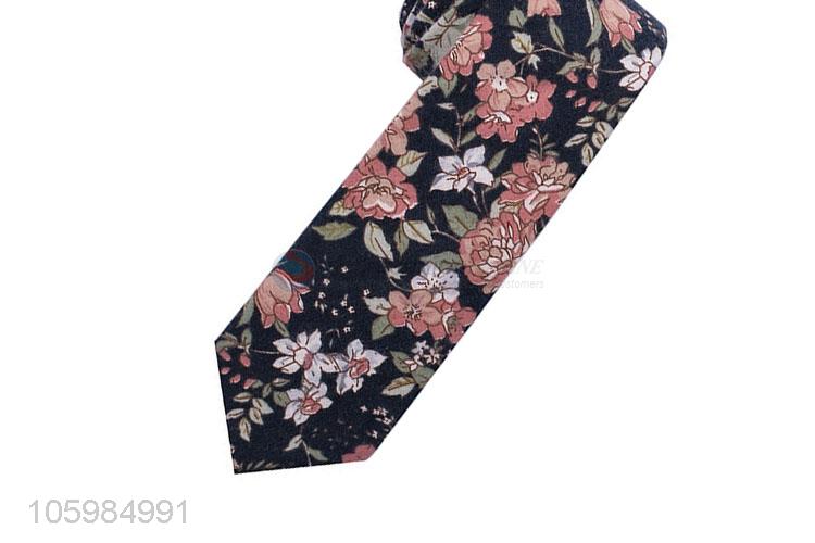 Good quality fashion beautiful floral print skinny neckties